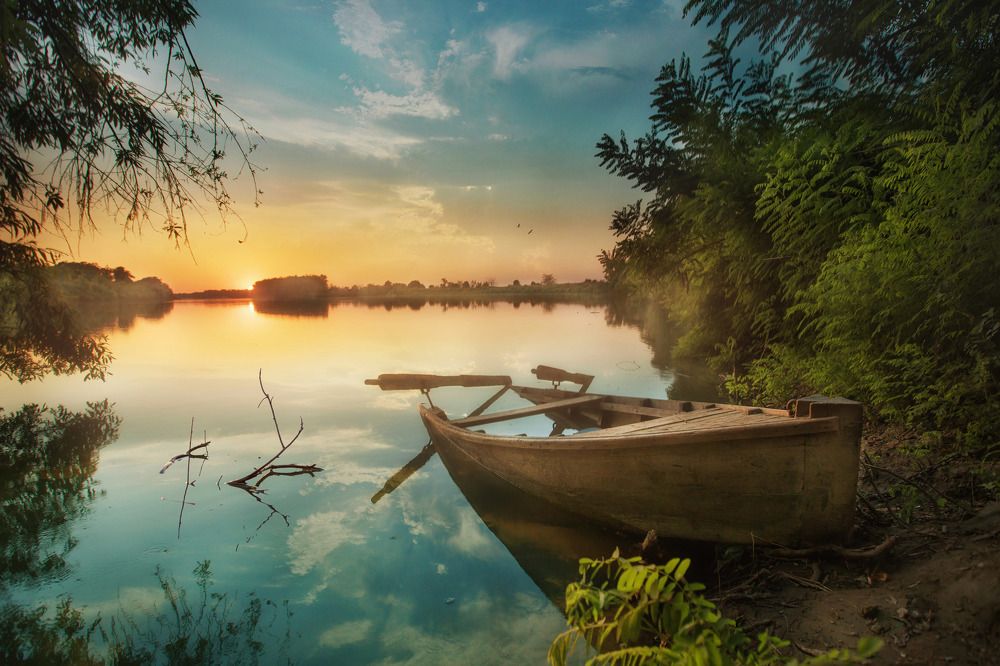 р. Кубань на закате