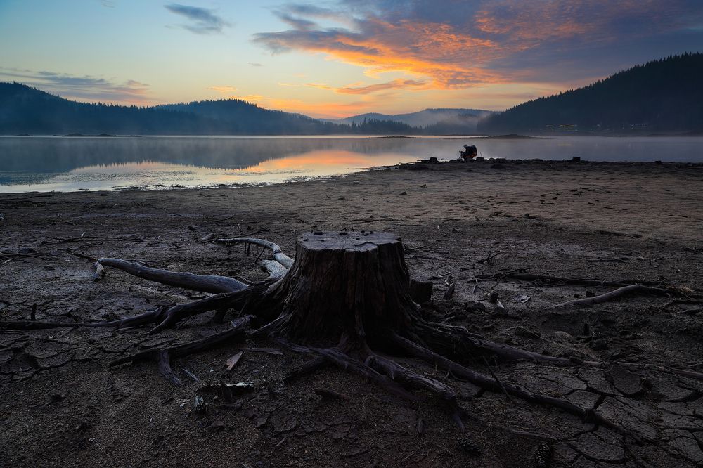 Morning at Shiroka polyana dam