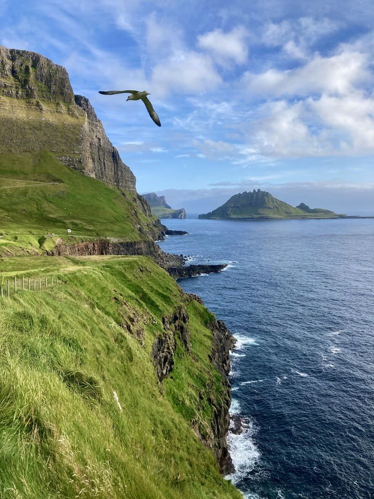 Steep cliffs of the island