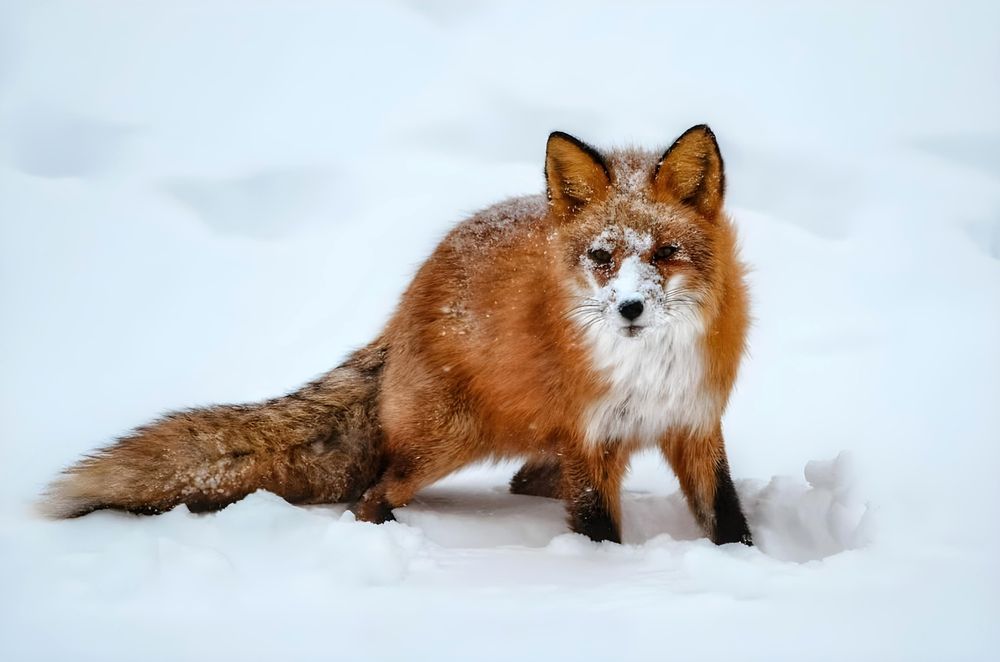 Лис в снегу