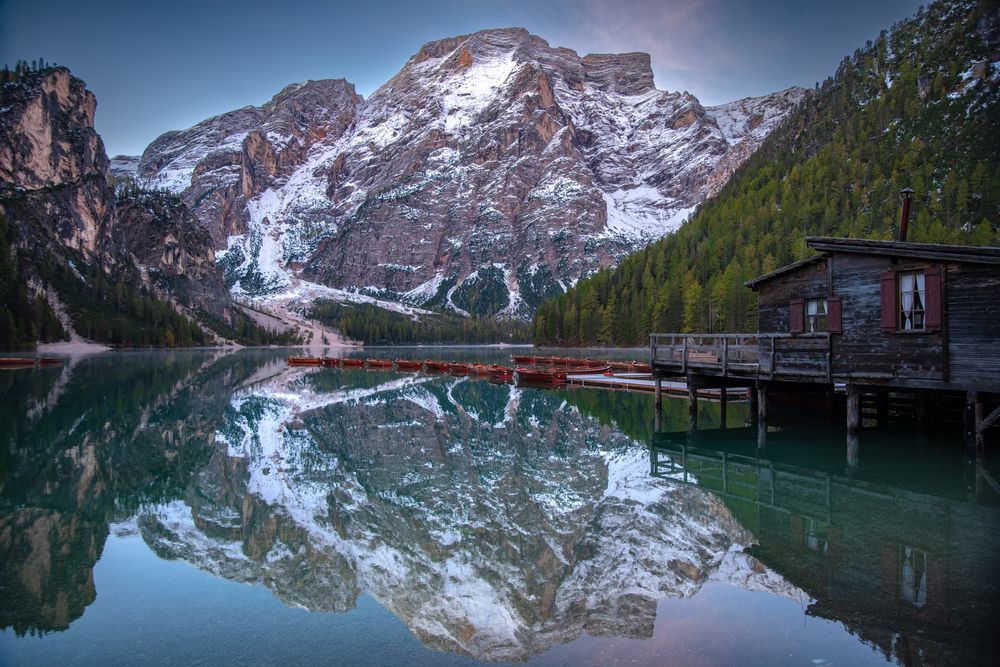 Silent Reflections at Sunrise - Lago di Braies