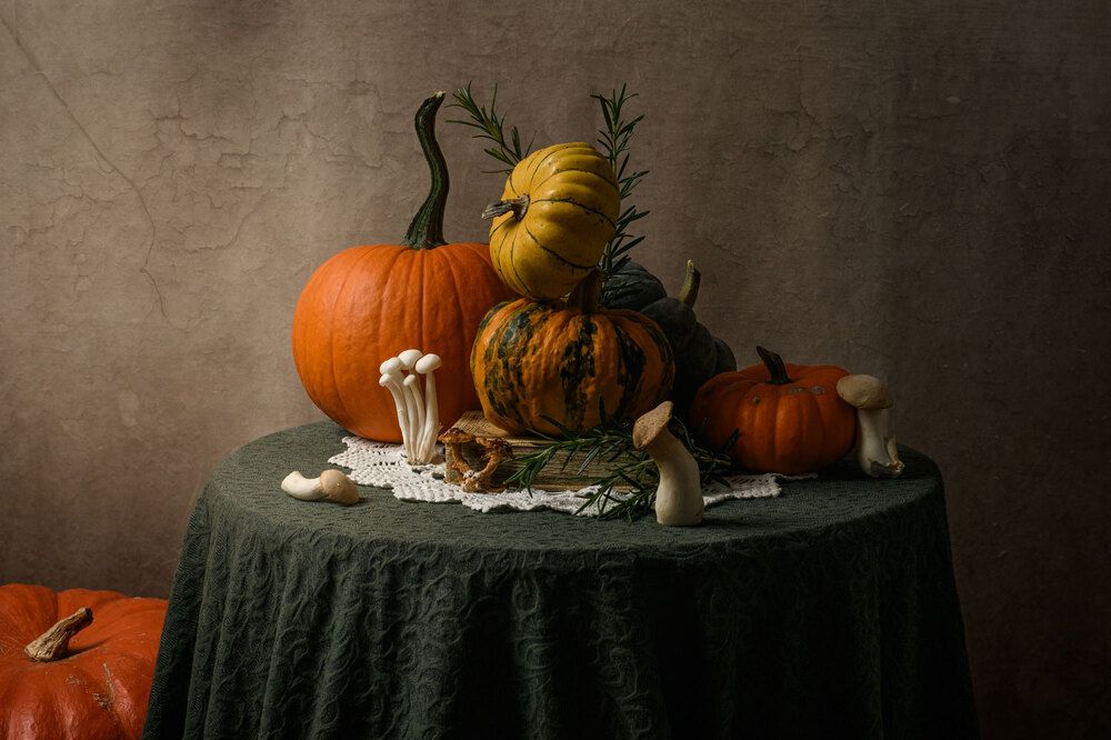 Still life pumpkins