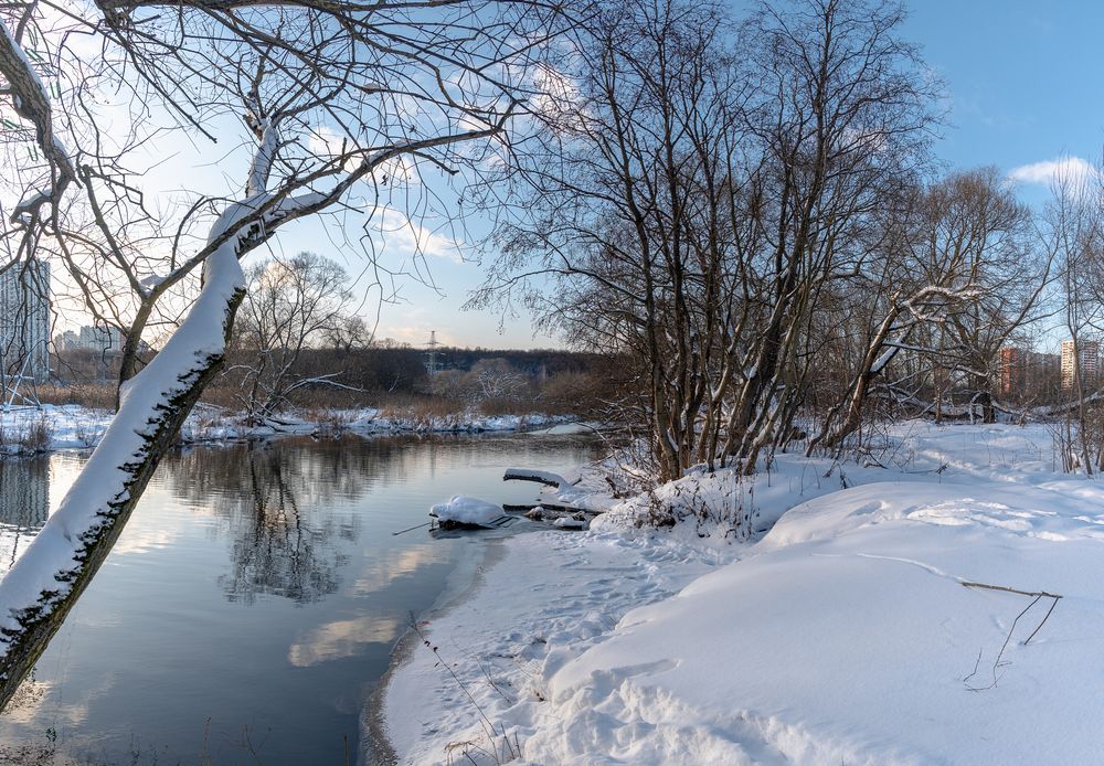 Зимой на речке Сходне