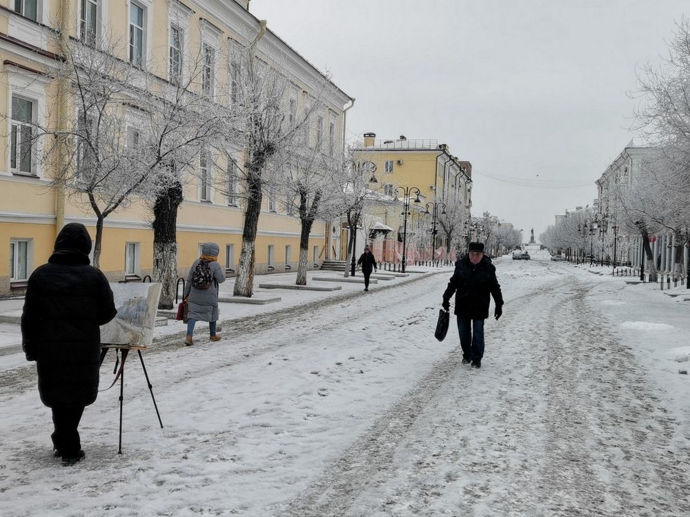 Оренбург. Утро выходного дня.