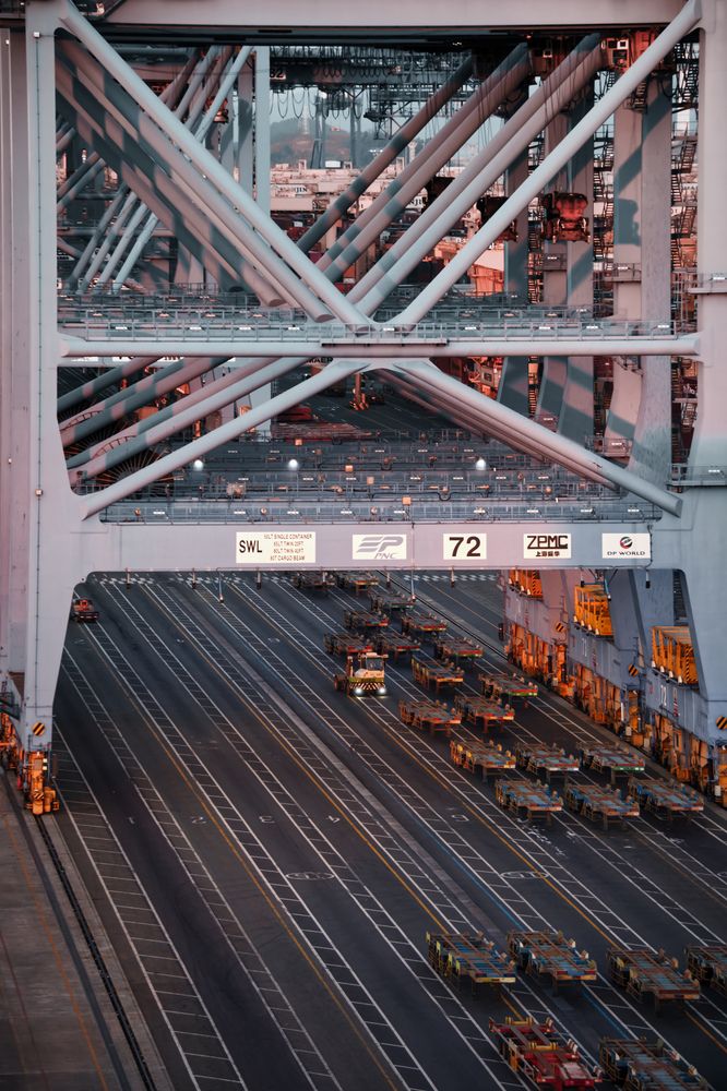 Busan Port on stand-by