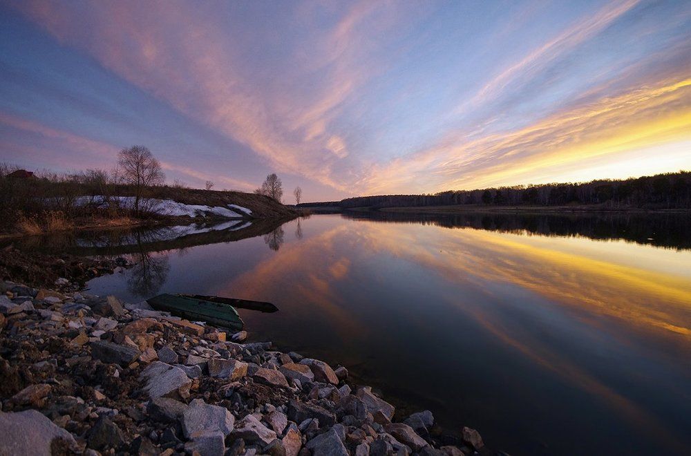 Вечер за озере