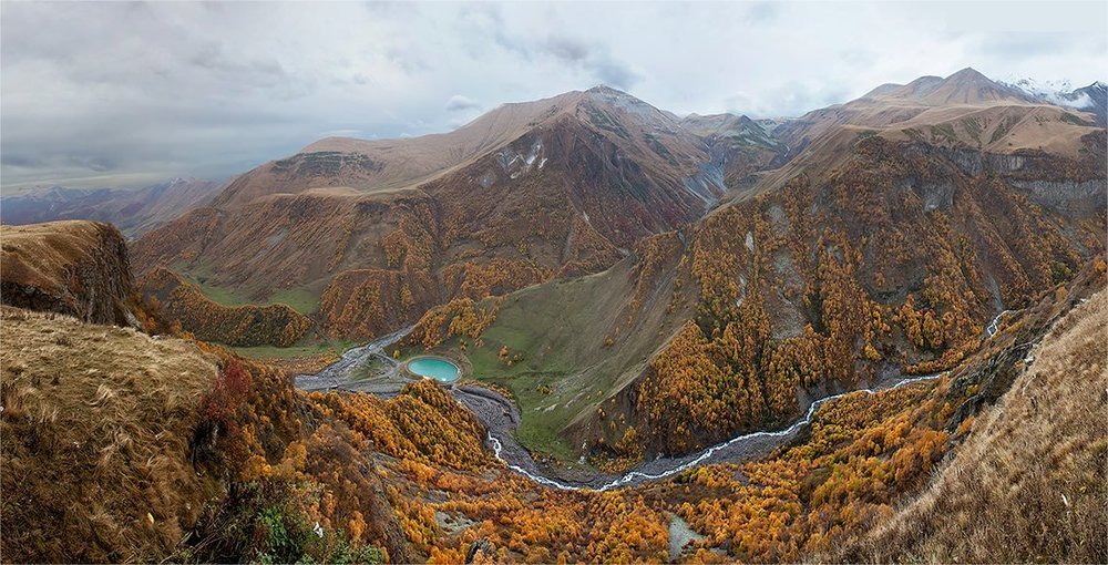 Панорама Гудаури. Грузия.