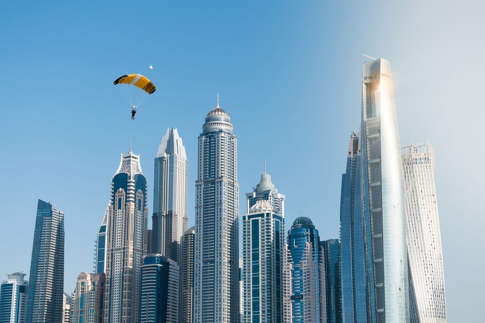 Flying in city of dreams