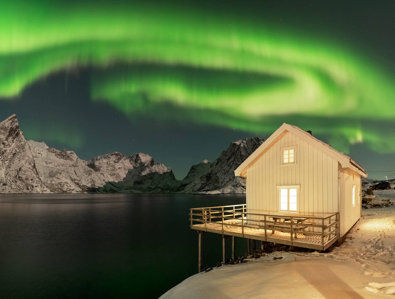 Northern Lights in Sakrisoy, Norway