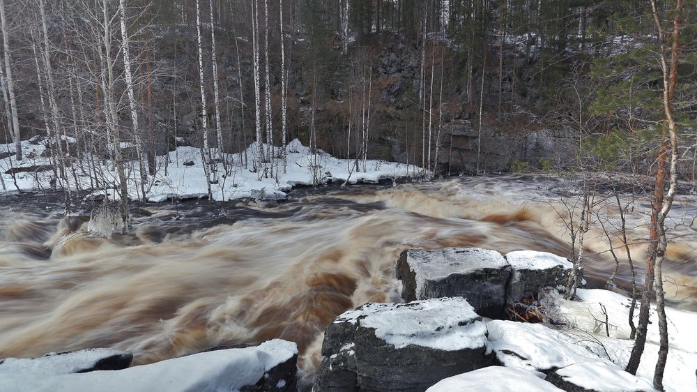 Водопады и пороги в Карелии.