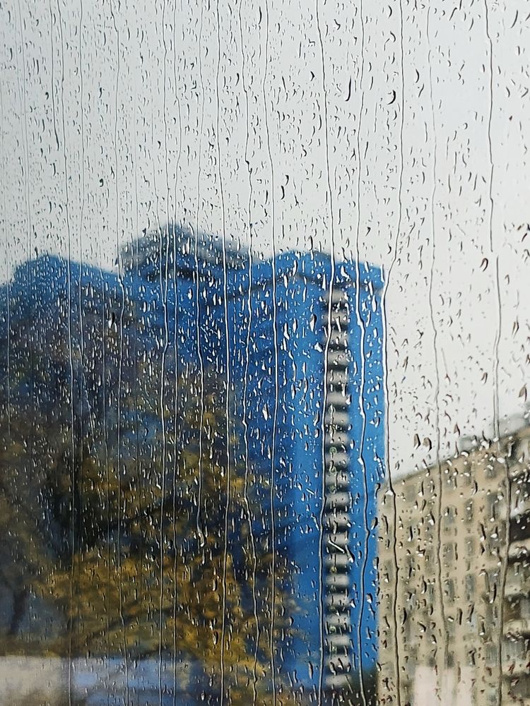 Buildings in the Rain