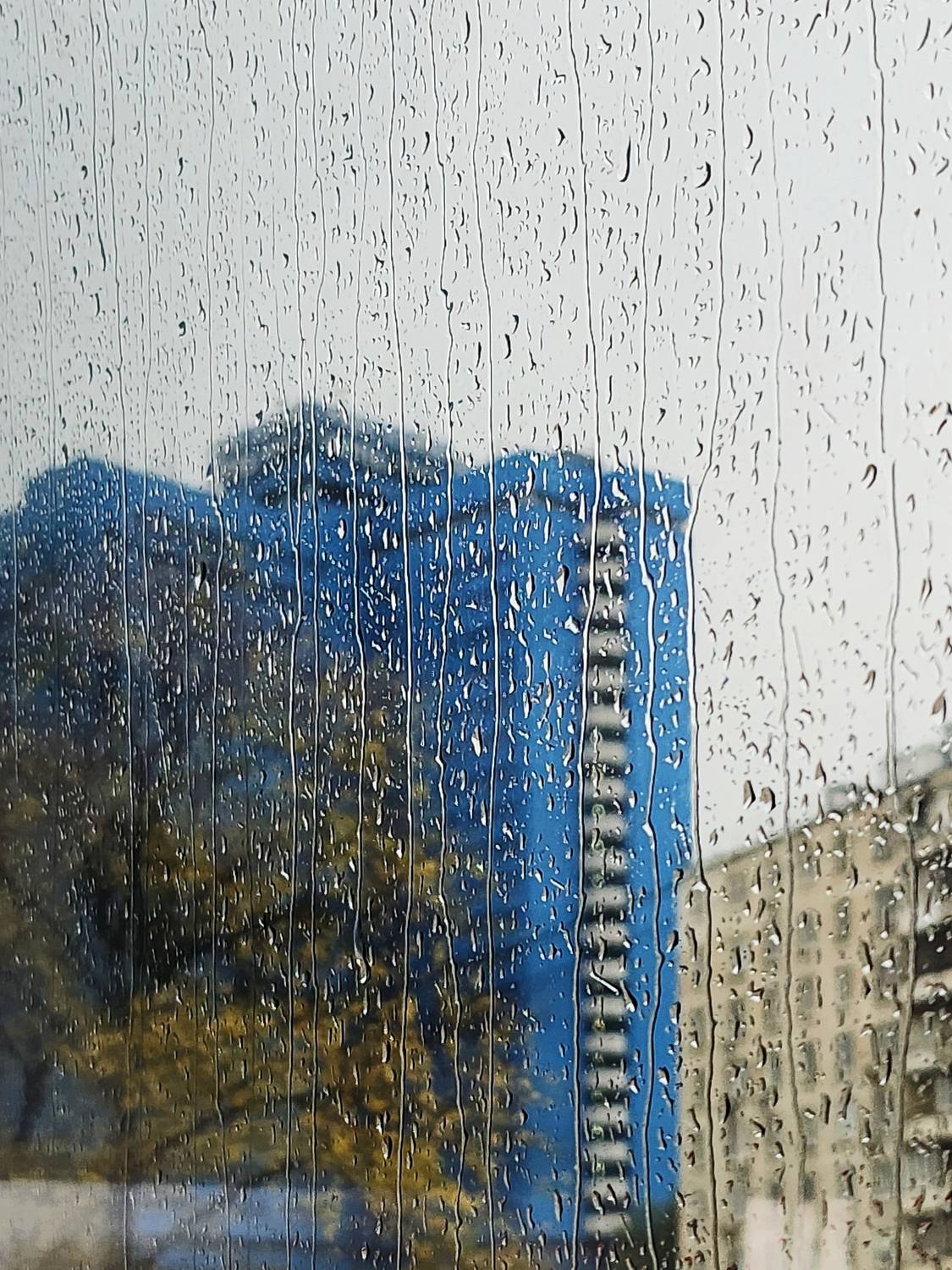 Buildings in the Rain