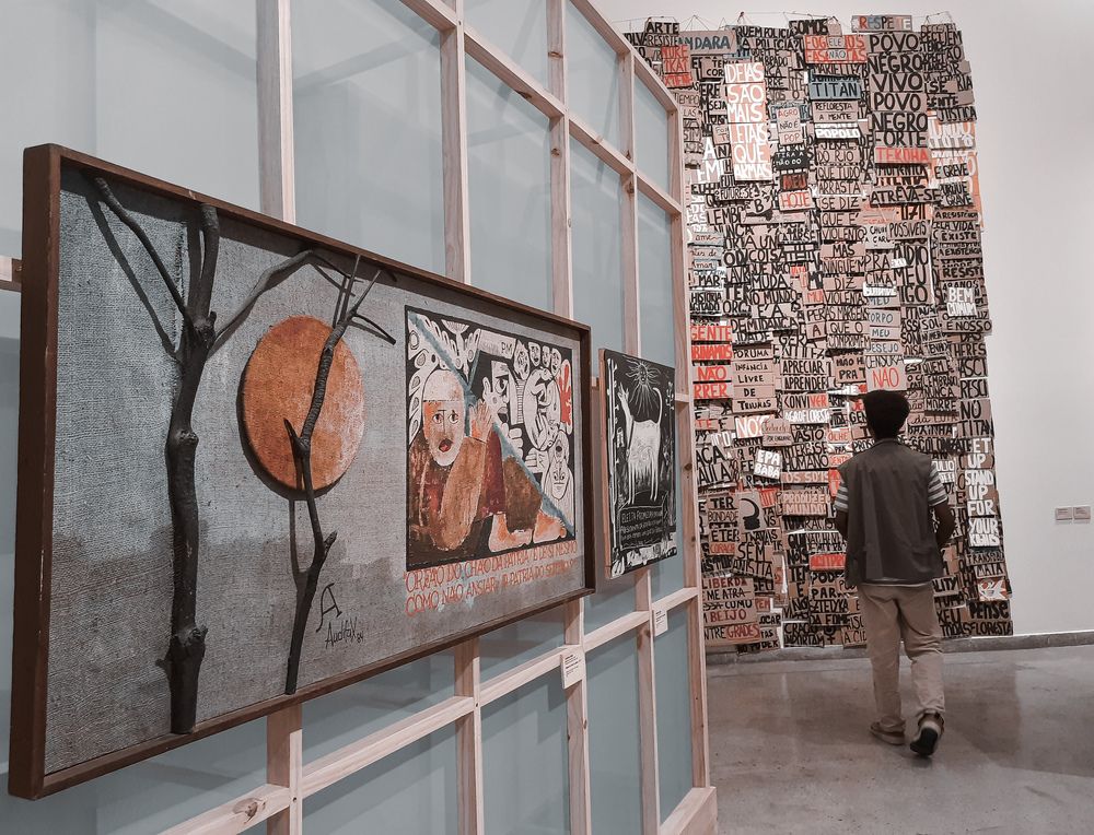 Contemplation of art.