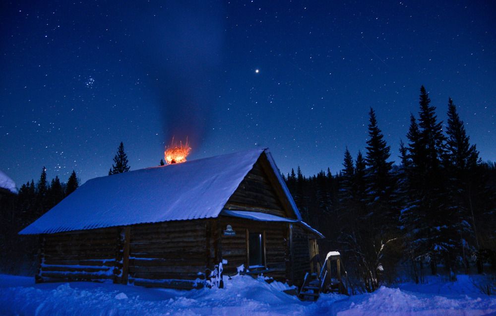 Топится банька.