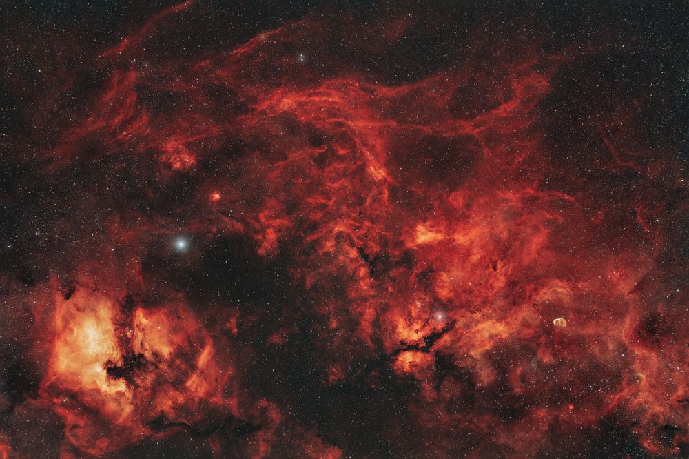 Hydrogen nebulae in the Cygnus constellation