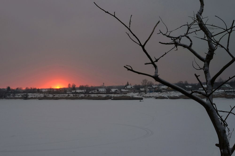 Зимний закат.