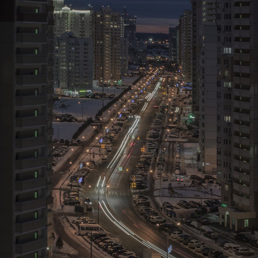 Спальный район после заката