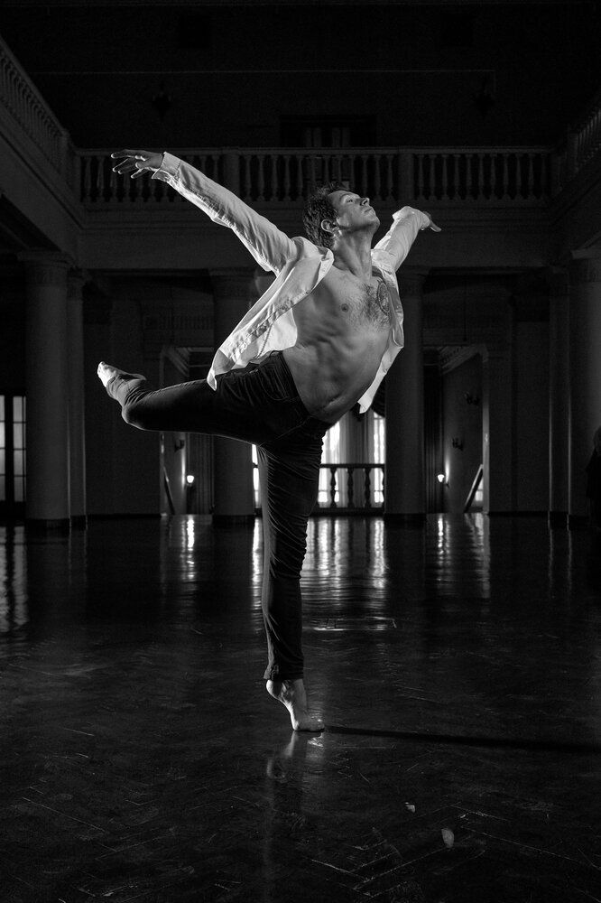 Ballet Principal Mihail in the foyer of the Opera and Ballet Theatre