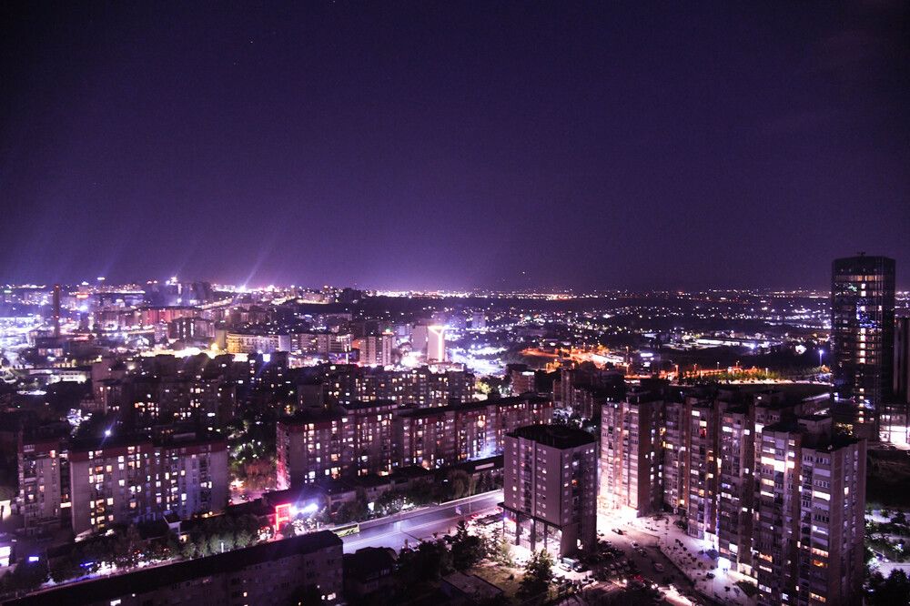 Pristina city at night