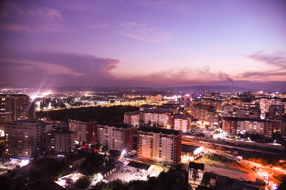 Pristina city at night