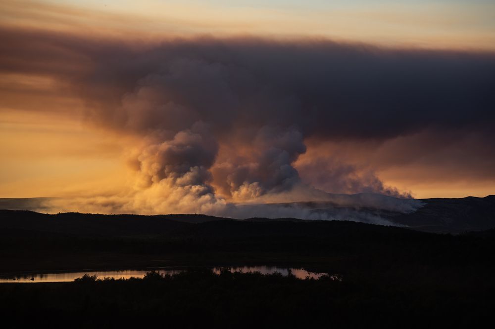 Пожар над кольским полуостровом