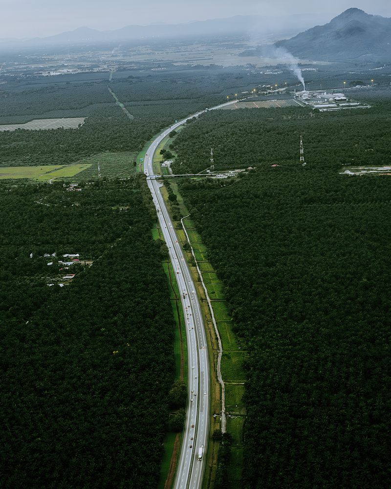 Plus Highway Through the Tropics – Captured from a Commercial Flight