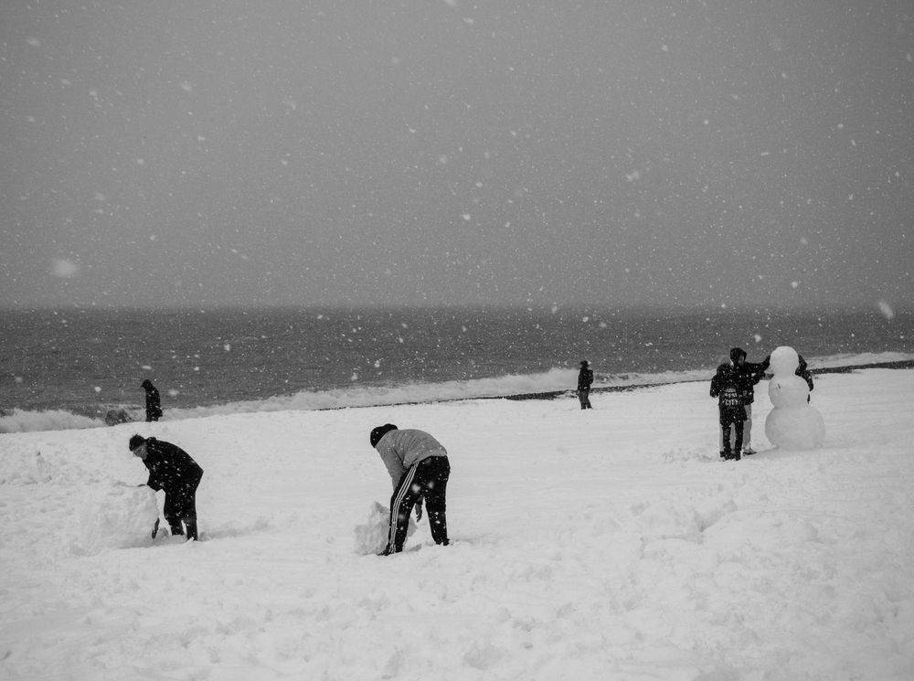 Snowfall on the Black Sea