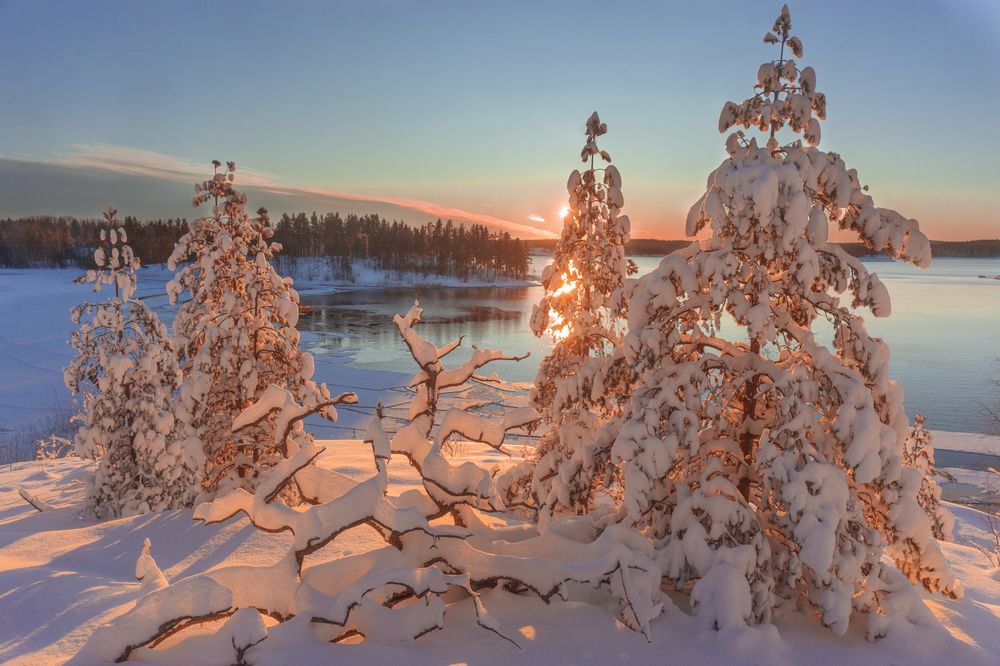 Закат на острове Тимонсаари
