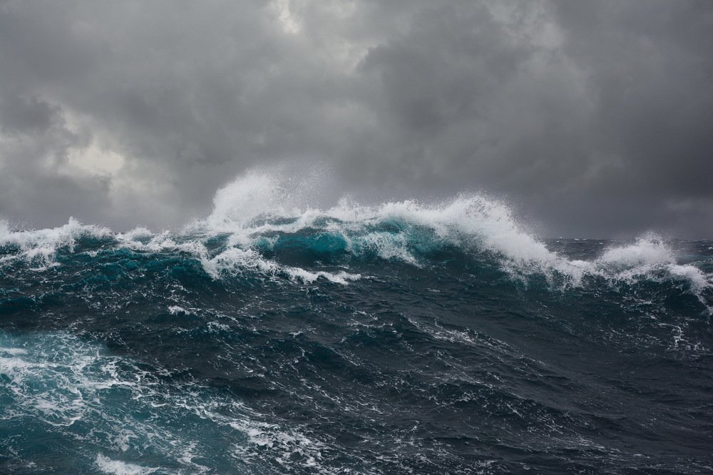 Atlantic ocean during storm