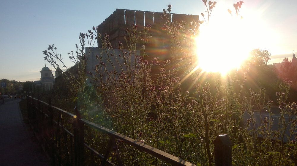 Закат в городе.