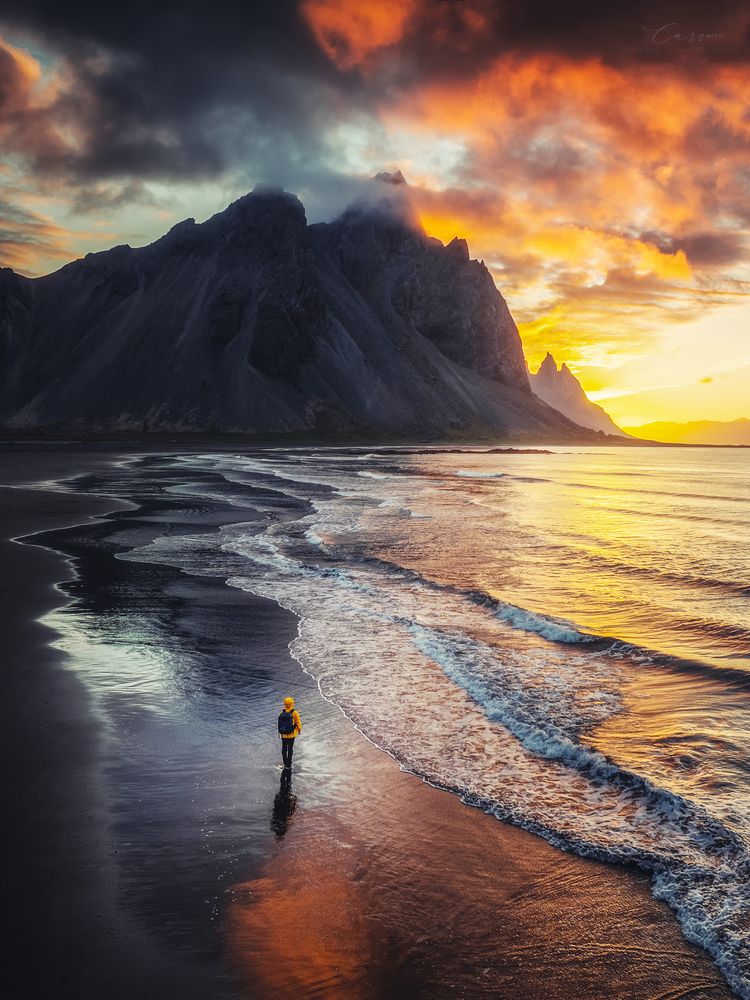 Oil painting like Vestrahorn