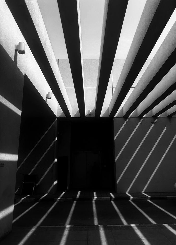 Sciography at an entrance of the Reserch complex in Qatar University