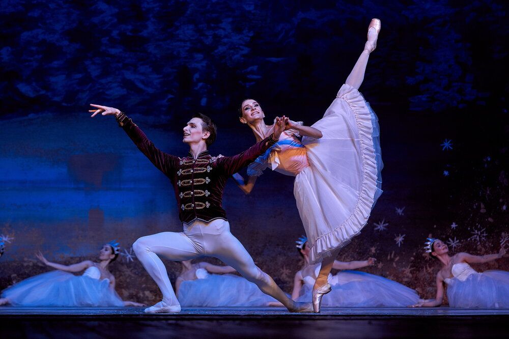 Prima ballet dancer Ksenia and principal dancer Ivan in the production of The Nutcracker