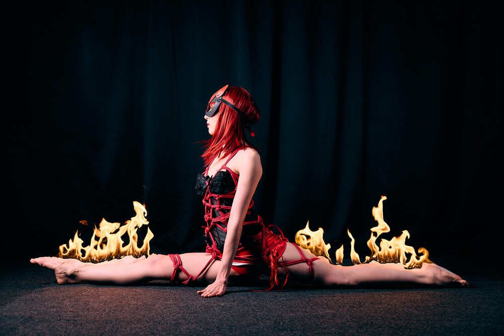 шибари и огонь