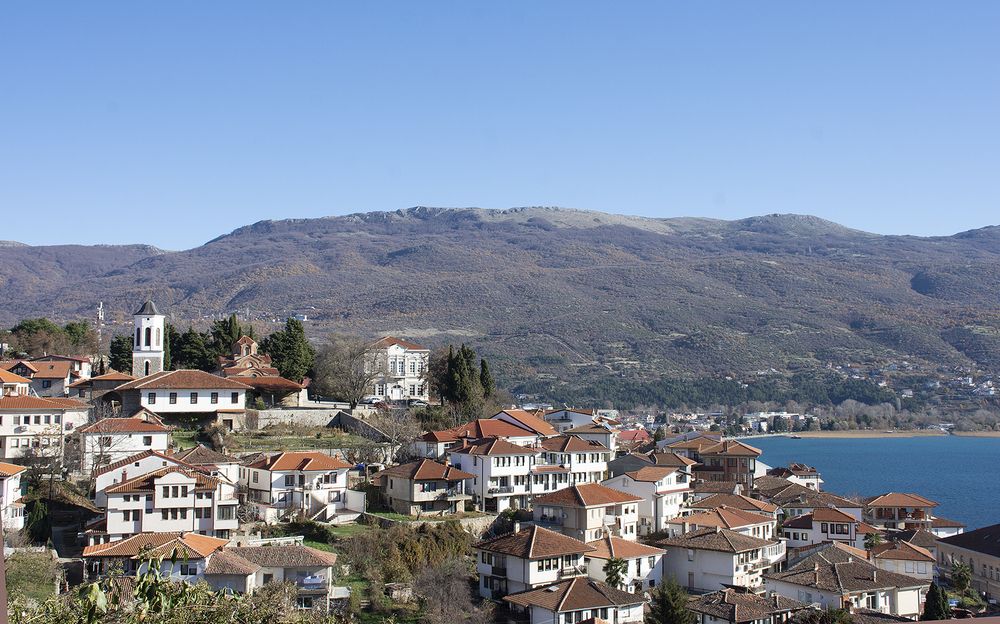Traditional architecture in city of Ohrid, Macedonia