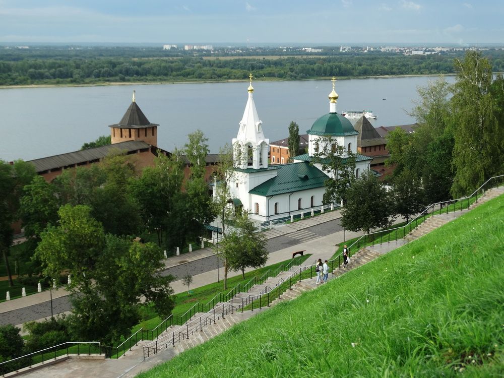 Нижегородский пейзаж с архитектурой