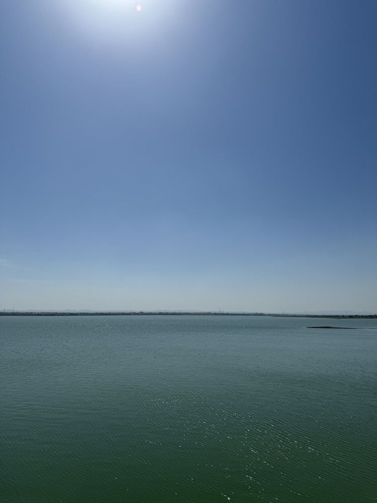 Beautiful Blue Sky and Water Combination