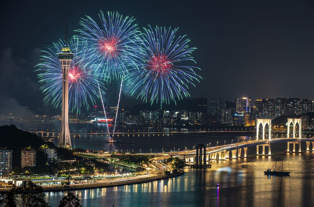 Nighttime Splendor: Macau\\\\\\\'s Enchanting Skyline