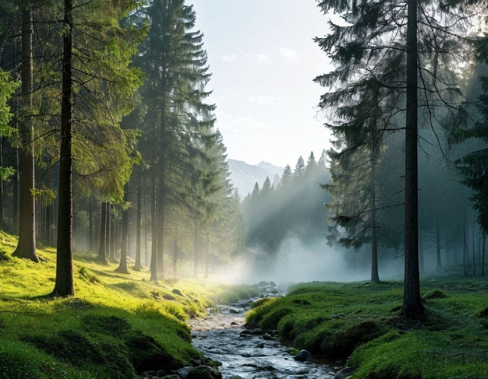 Туман в лесу