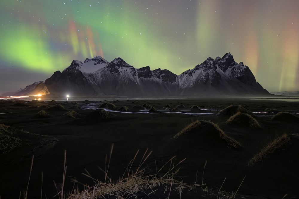 Northern Lights dance on Stokksnes Beach