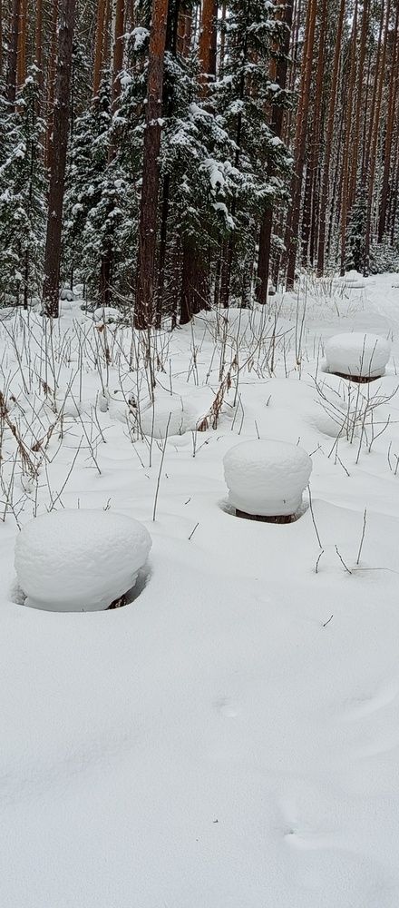 Снежные пуфики