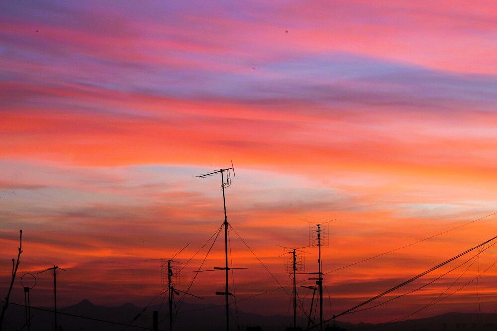 Оранжевые облака