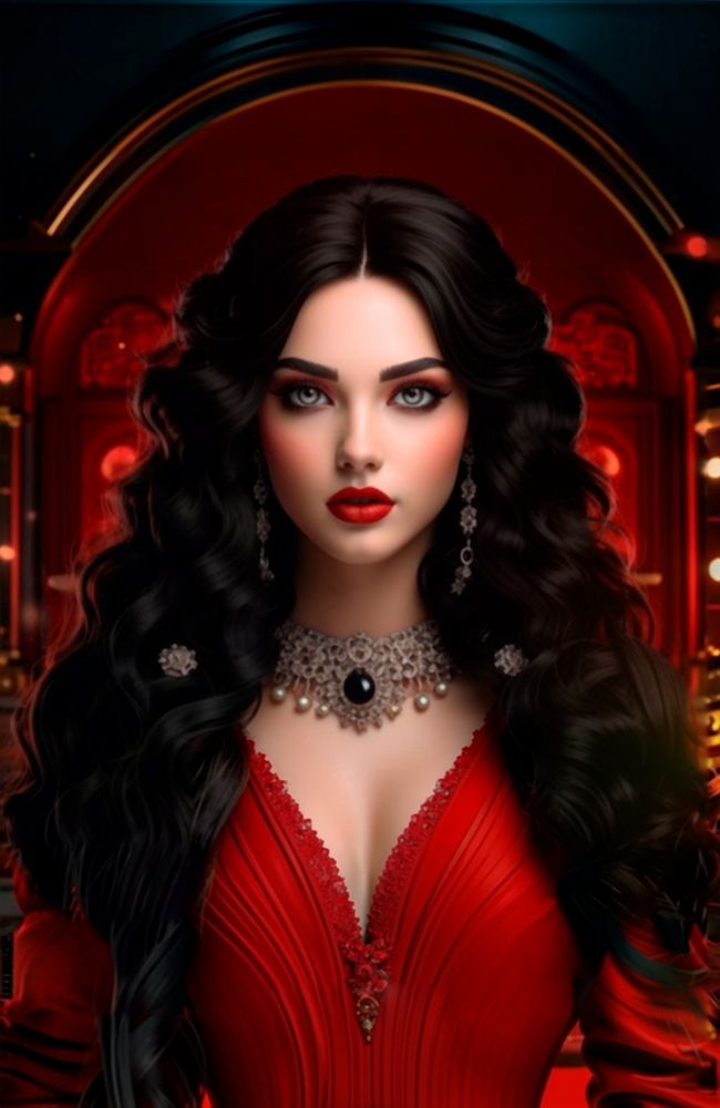 Девушка в красном