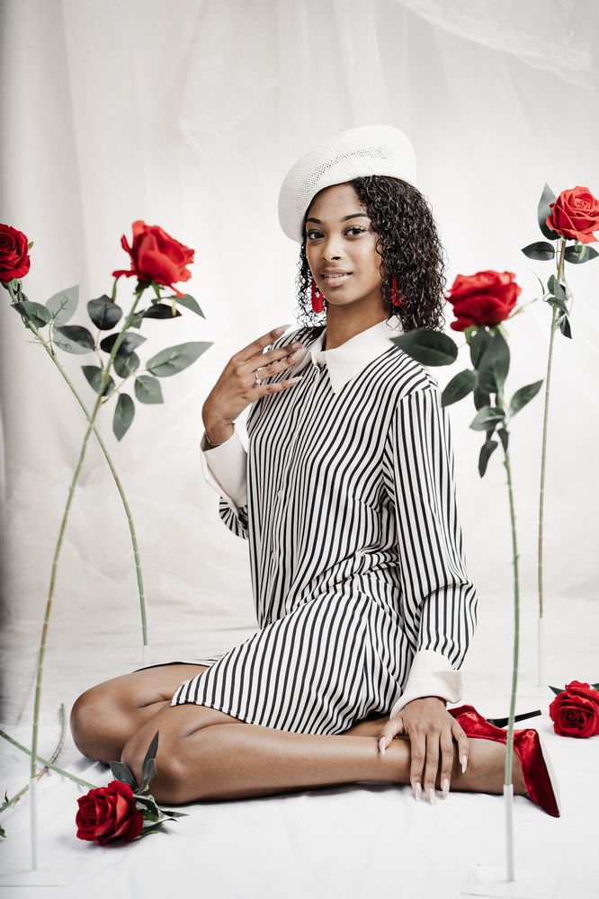 Lady Among Vintage Roses