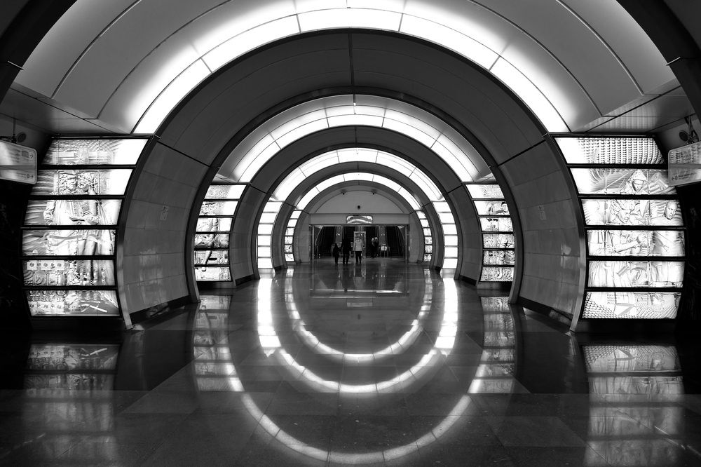 In black and white circles