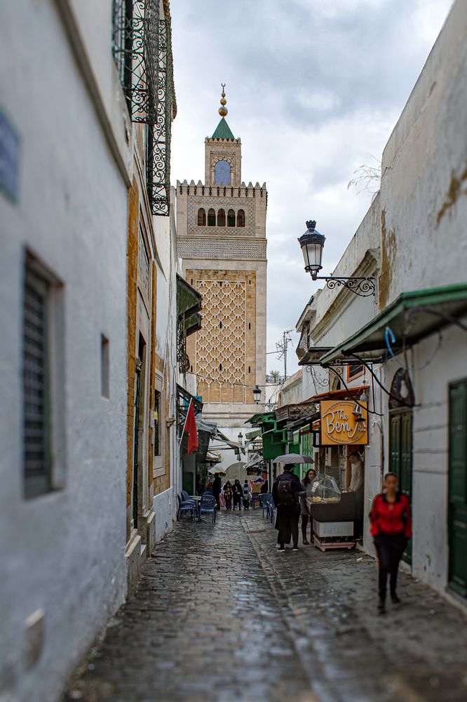 The Ez-Zitouna Mosque in the Medina of Tunis