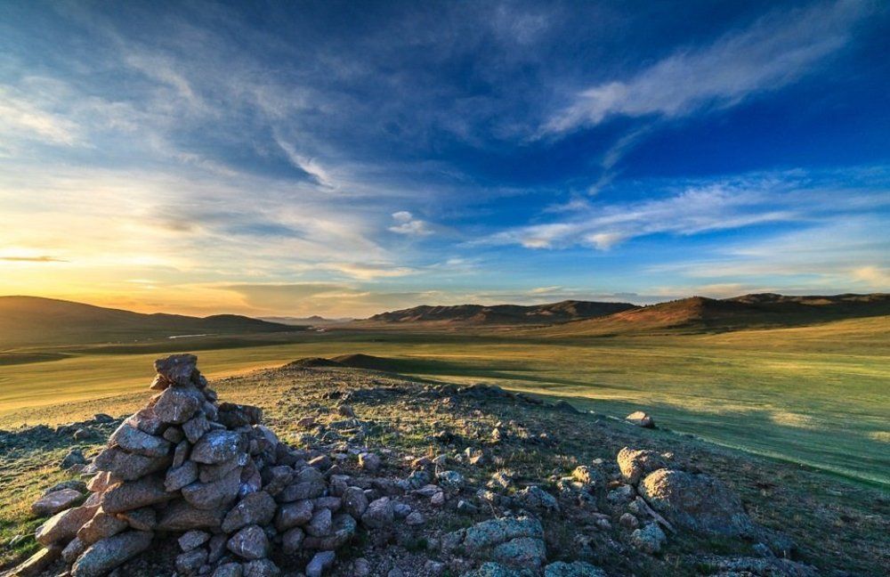 Закат в Монголии