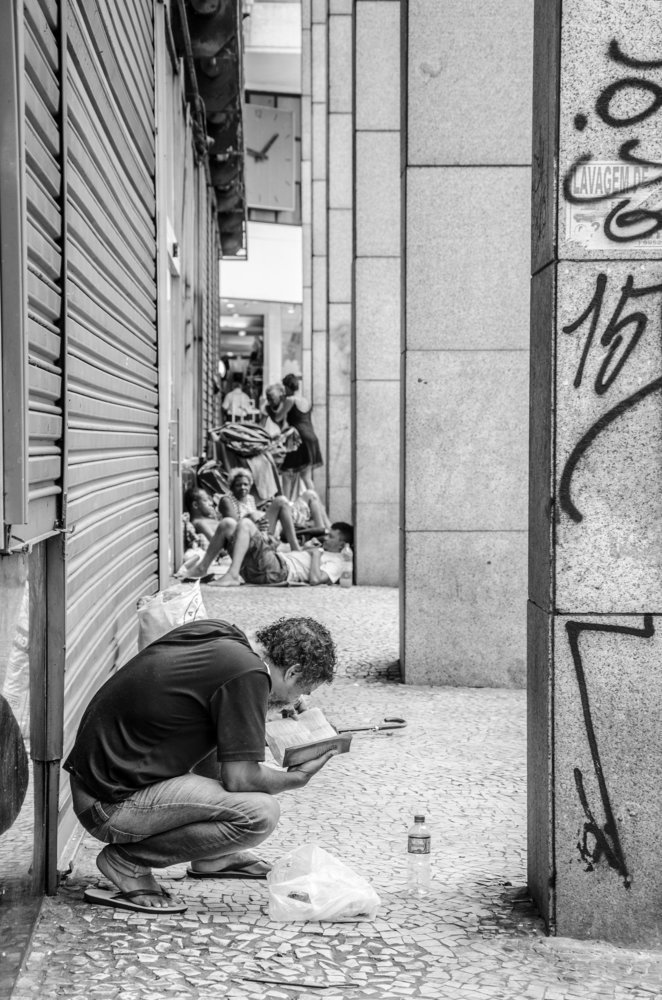 Homeless and his book