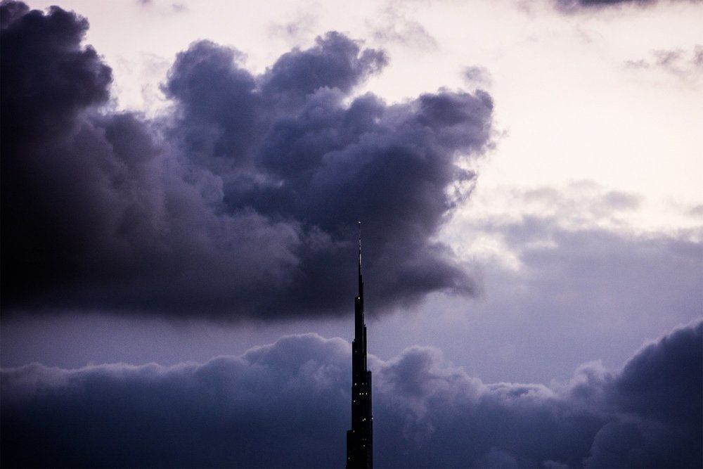 a shrouded tower? the burj khalifa