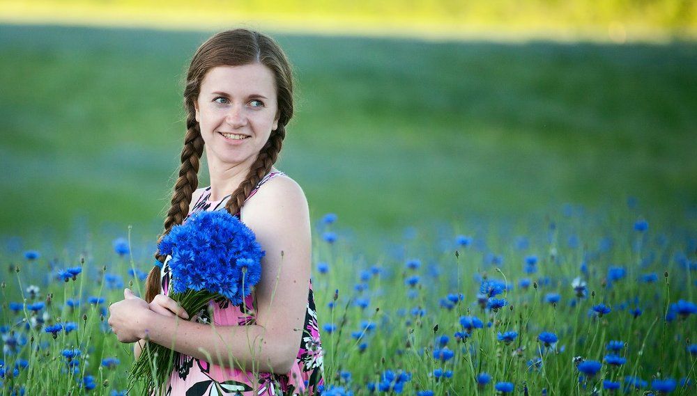 Портрет с васильками